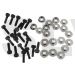  LX0795  Lynx Stepped Frame Screw Set - Silver - 20 T-REX600-700-800 